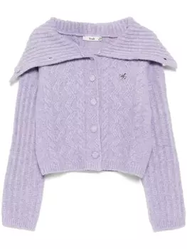 Кардиган фактурной вязки B+ab, фиолетовый