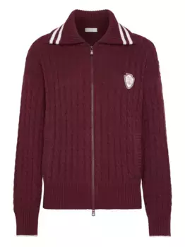 Кардиган фактурной вязки Brunello Cucinelli, красный
