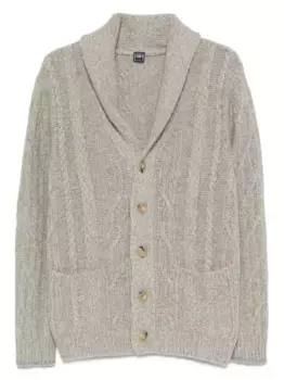 Кардиган фактурной вязки Fedeli, серый