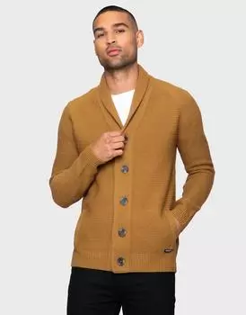 Кардиган фактурной вязки "Hanway" с шалевым воротником Threadbare, коричневый