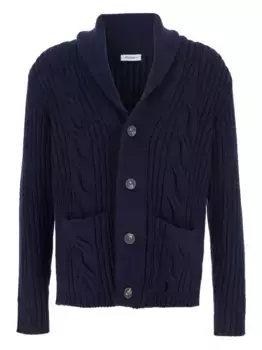 Кардиган фактурной вязки Kangra, синий