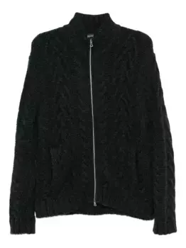 Кардиган фактурной вязки N.Peal, зеленый