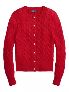 Кардиган фактурной вязки POLO RALPH LAUREN, красный