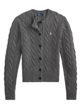 Кардиган фактурной вязки POLO RALPH LAUREN, серый
