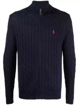 Кардиган фактурной вязки POLO RALPH LAUREN, синий