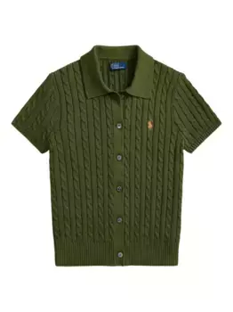 Кардиган фактурной вязки POLO RALPH LAUREN, зеленый