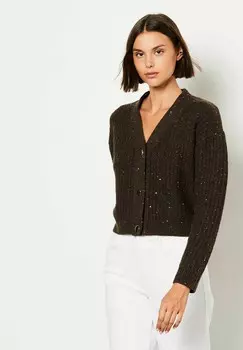 Кардиган FANFARON Etam, серо-коричневый