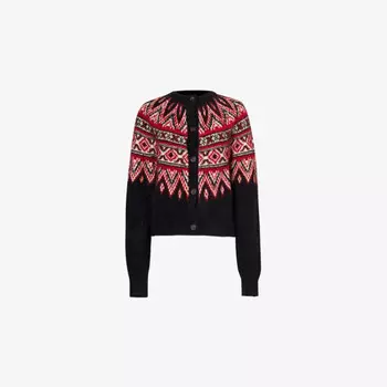 Кардиган Fantasy fair isle из смеси альпаки и пряжи Polo Ralph Lauren, черный