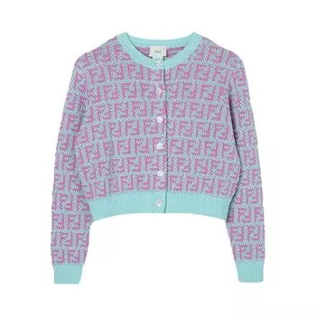 Кардиган Fendi Kids All Over Logo Cardigan Multicolor, разноцветный