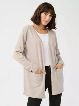 Кардиган fenia с открытым вырезом KAFFE, цвет Grey Melange