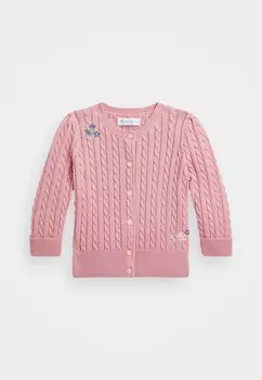 Кардиган FLORAL MINI-CABLE COTTON CARDIGAN Ralph Lauren, розовый