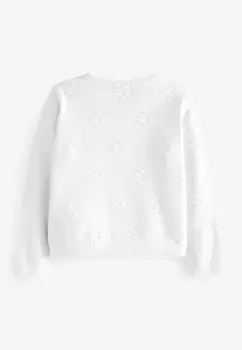 Кардиган Flower Bobble Regular Fit Next, белый