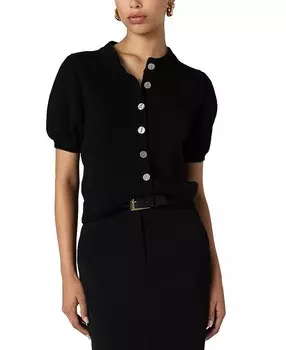 Кардиган FRENCH CONNECTION Vhari с пышными рукавами, черный