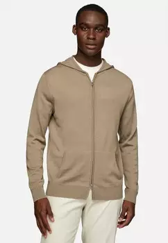 Кардиган FULL HOODIE Boggi Milano, серо-коричневый