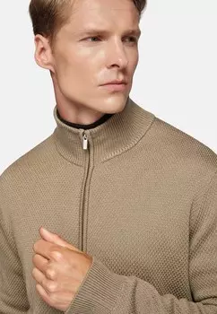Кардиган FULL ZIP Boggi Milano, серо-коричневый