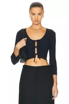 Кардиган Ganni Cropped, цвет Sky Captain