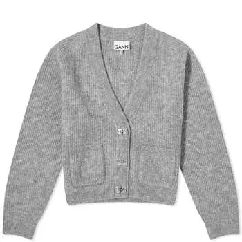 Кардиган Ganni Soft Wool, цвет Paloma Melange