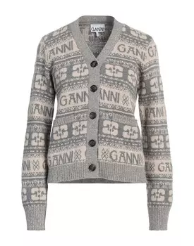 Кардиган Ganni, светло-серый