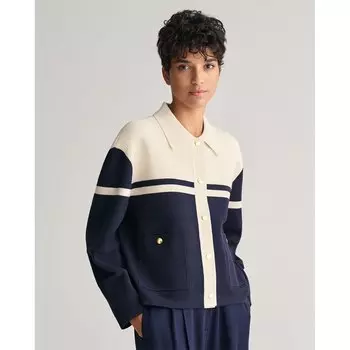 Кардиган Gant Color Blocked, бежевый