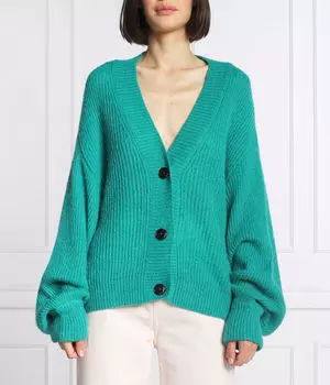 Кардиган гассоса Relaxed fit Pinko, зеленый