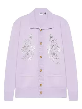 Кардиган GCDS Tribal Flowers, фиолетовый