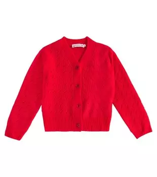 Кардиган Gemina из смесовой шерсти Bonpoint, цвет rouge
