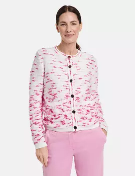 Кардиган Gerry Weber Jacke Strick, цвет Lila/Pink/Ecru/Weiss Multicolo