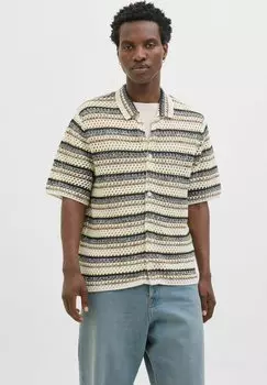 Кардиган GESTREIFT Jack & Jones, коричневый