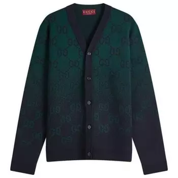 Кардиган Gg с эффектом фейда Gucci, зеленый