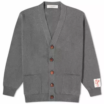 Кардиган Golden Goose Back Logo, цвет Dark Grey Melange
