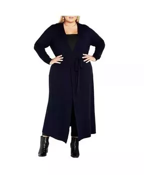 Кардиган Goldie размера плюс CITY CHIC, синий