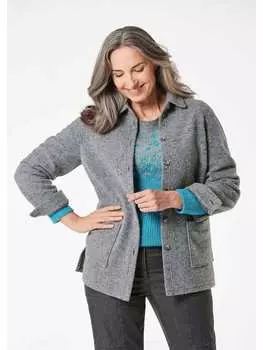 Кардиган GOLDNER Hemdjacke, серый