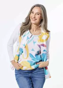 Кардиган GOLDNER Jerseyjacke, белый