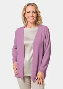 Кардиган GOLDNER Kaschmir Longstrickjacke, цвет flieder