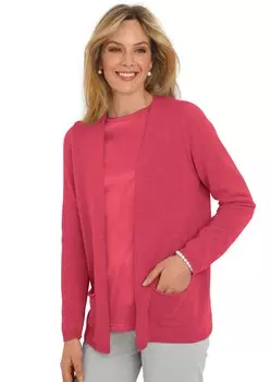 Кардиган GOLDNER Kaschmir Longstrickjacke, коралловый