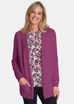 Кардиган GOLDNER Kaschmirstrickjacke, цвет cyclam