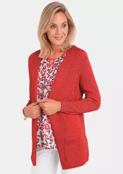 Кардиган GOLDNER Kaschmirstrickjacke, цвет hagebutte