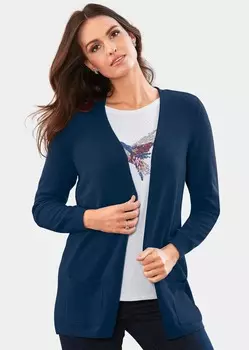 Кардиган GOLDNER Kaschmirstrickjacke, королевский синий