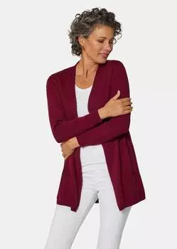 Кардиган GOLDNER Kaschmirstrickjacke, темно-красный