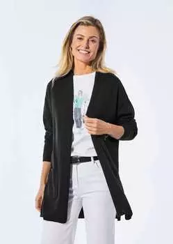 Кардиган GOLDNER Longstrickjacke, черный