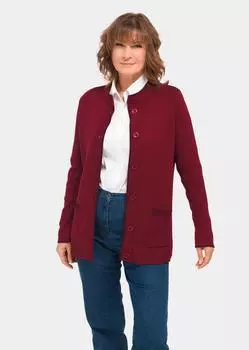 Кардиган GOLDNER Longstrickjacke, темно-красный