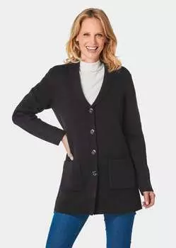 Кардиган GOLDNER Strickjacke, черный