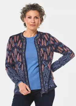 Кардиган GOLDNER Strickjacke, цвет bunt/gemustert