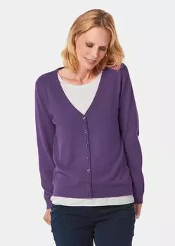 Кардиган GOLDNER Strickjacke, цвет dunkellila