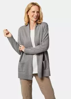 Кардиган GOLDNER Strickjacke, цвет mittelgrau/melange