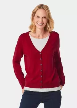 Кардиган GOLDNER Strickjacke, цвет mohnrot