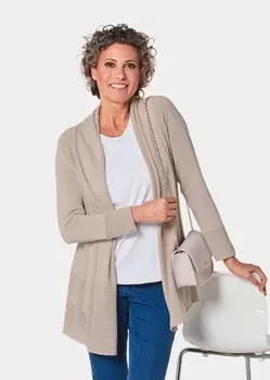 Кардиган GOLDNER Strickjacke, цвет perlwei