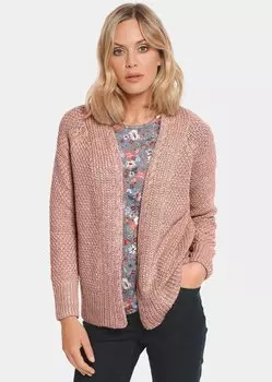 Кардиган GOLDNER Strickjacke, цвет ros/melange