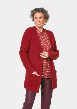 Кардиган GOLDNER Strickjacke, цвет rubinrot