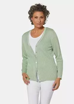 Кардиган GOLDNER Strickjacke, цвет salbei